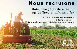 Offre d'emploi mission agriculture et alimentation